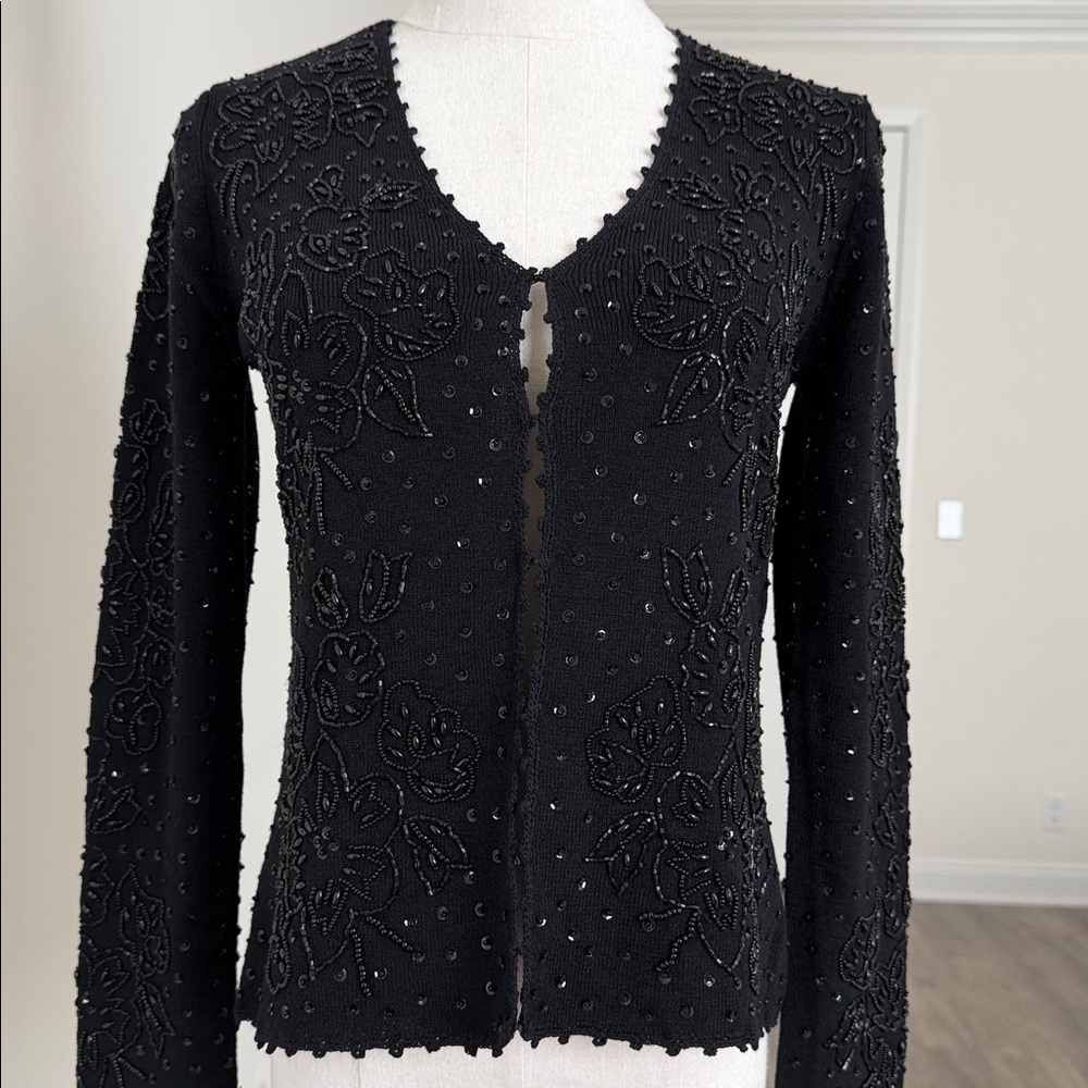 DKNY beaded sequin cardigan